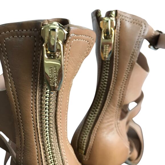 Sigerson Morrison Vachel Gladiator‎ Sandals Womens 6.5 Brown 4" Block Heel - Picture 7 of 9